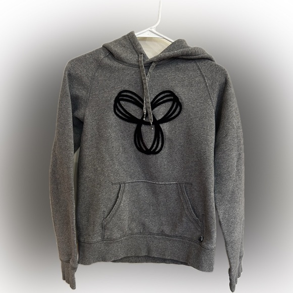 TNA Tops - TNA Aritzia Sweatshirt Size Small Grey Purple Women’s Felt Logo Hoodie
